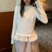 レースヘムラッフルトップス ・79142