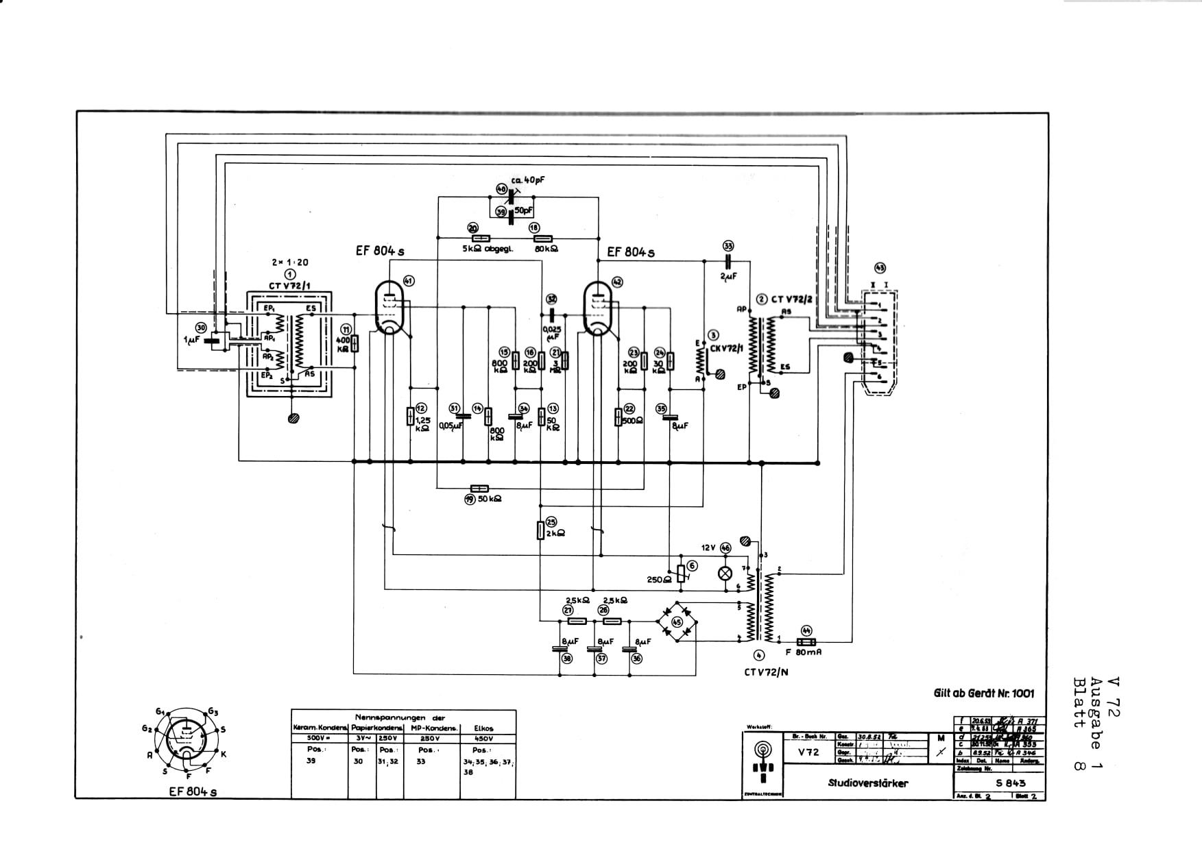 Telefunken V72クローン (EF86版) ステレオ2ch | skのアンプ