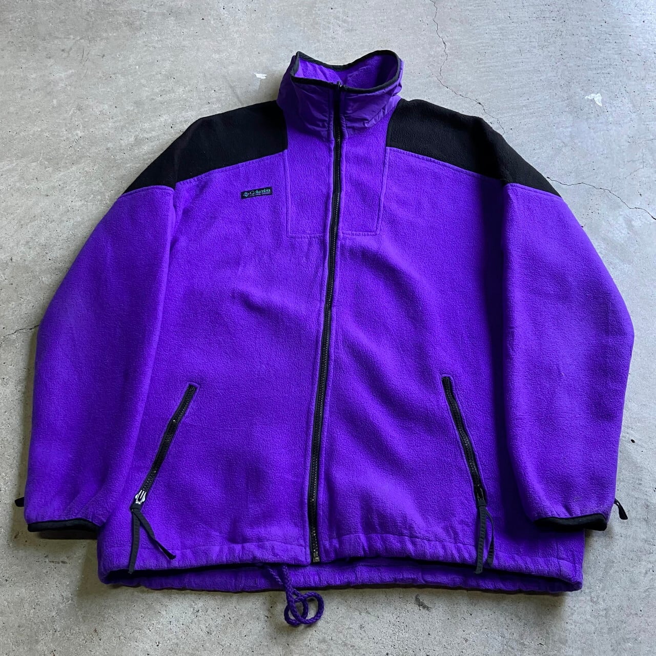 90s USA製 Columbia フリース 紫 XL  ジップアップ※購入