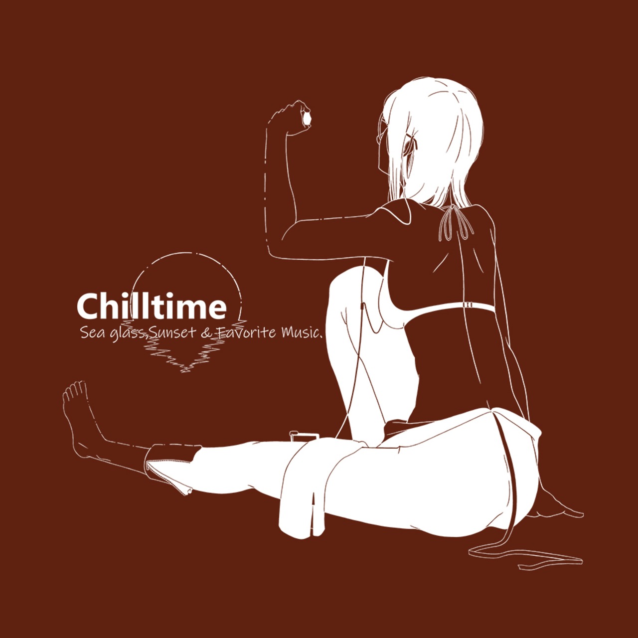 Chilltime-フルジップパーカー(バーガンディ) - 4