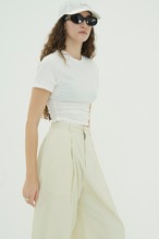 CLANE SHIRRED HEM COMPACT TOPS 3色展開