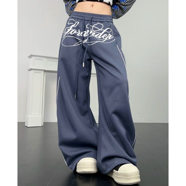 スターロゴグラフィックボリュームシルエットスウェットパンツ 2col R02717