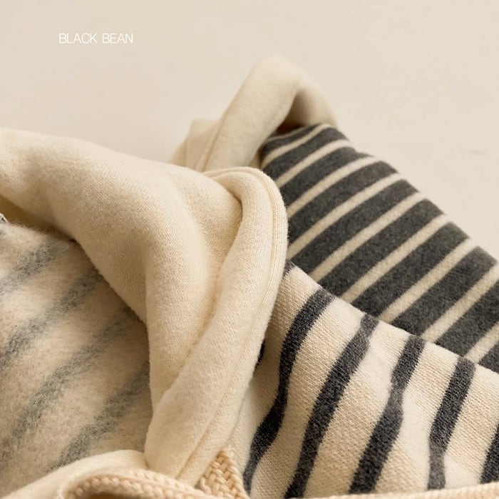 BABY】【即納】【30％SALE】【送料無料】裏起毛ストライプパーカー