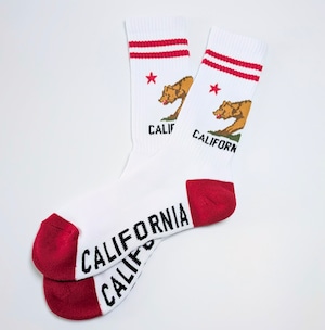 【 Crew Socks / クルーソックス 】 The State of California / カリフォルニア州旗 / The Golden State / CALIFORNIA REPUBLIC / カリフォルニアグリズリー〚アメリカン雑貨 アメトイ〛