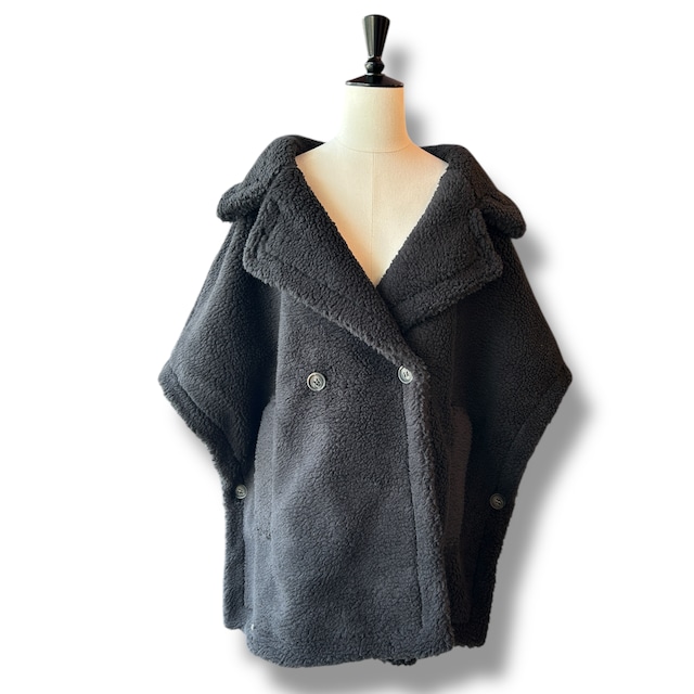 ECO BOA JIRE COAT-Black【Herencia】エコボアジレコート　ヘレンチア　