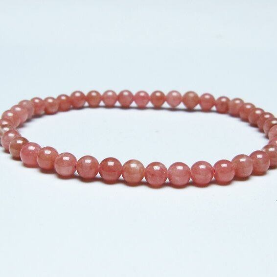 インカローズ ブレスレット 5mm ロードクロサイト ブレス 一点物 メール便可 [M便 1/10] 111-46620