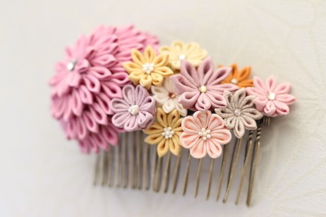 つまみ細工 コーム