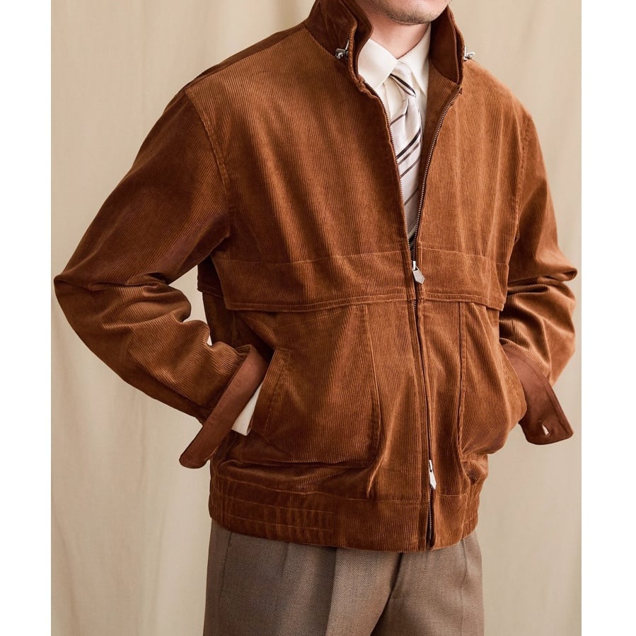 スタンドカラードローコードコーデュロイブルゾン 2color OJ0653