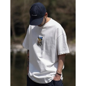 Graphic Print crew neck t-shirt 0537