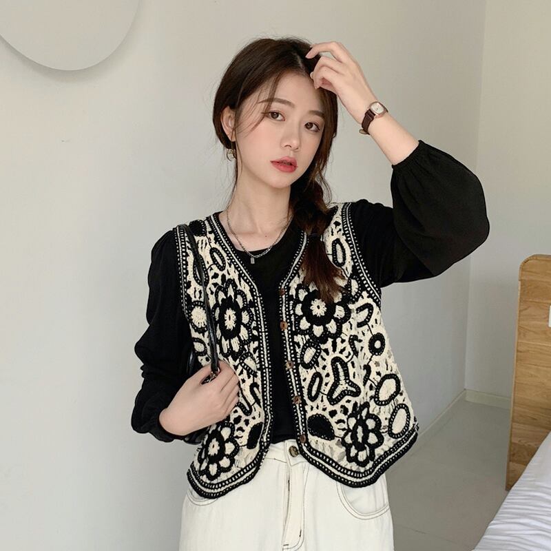 Vネックニットスプリングオータムスタンダード レッド レトロ 春物 秋物 試着室86782509187