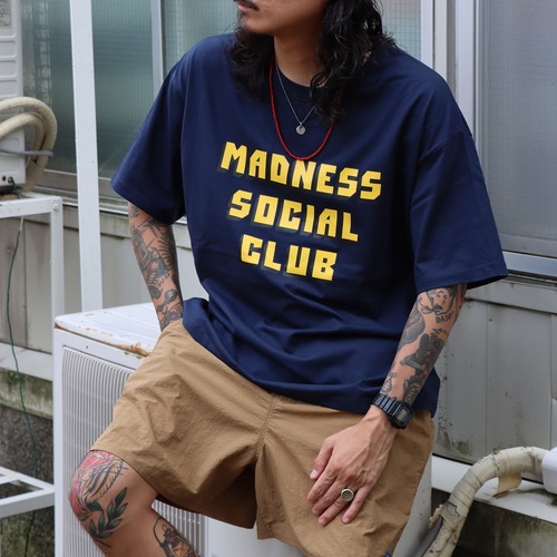SLINK (スリンク) "MADNESS SOCIAL CLUB MSC BOX S/S Tee"(NVY)