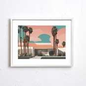 California｜西海岸ムード漂うスタイリッシュアートポスター｜洗練された海辺の空気を飾る一枚｜A4ポスター