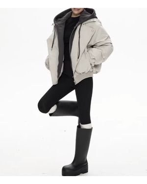 ジップアップショート丈フード付きジャケット 2color A0751