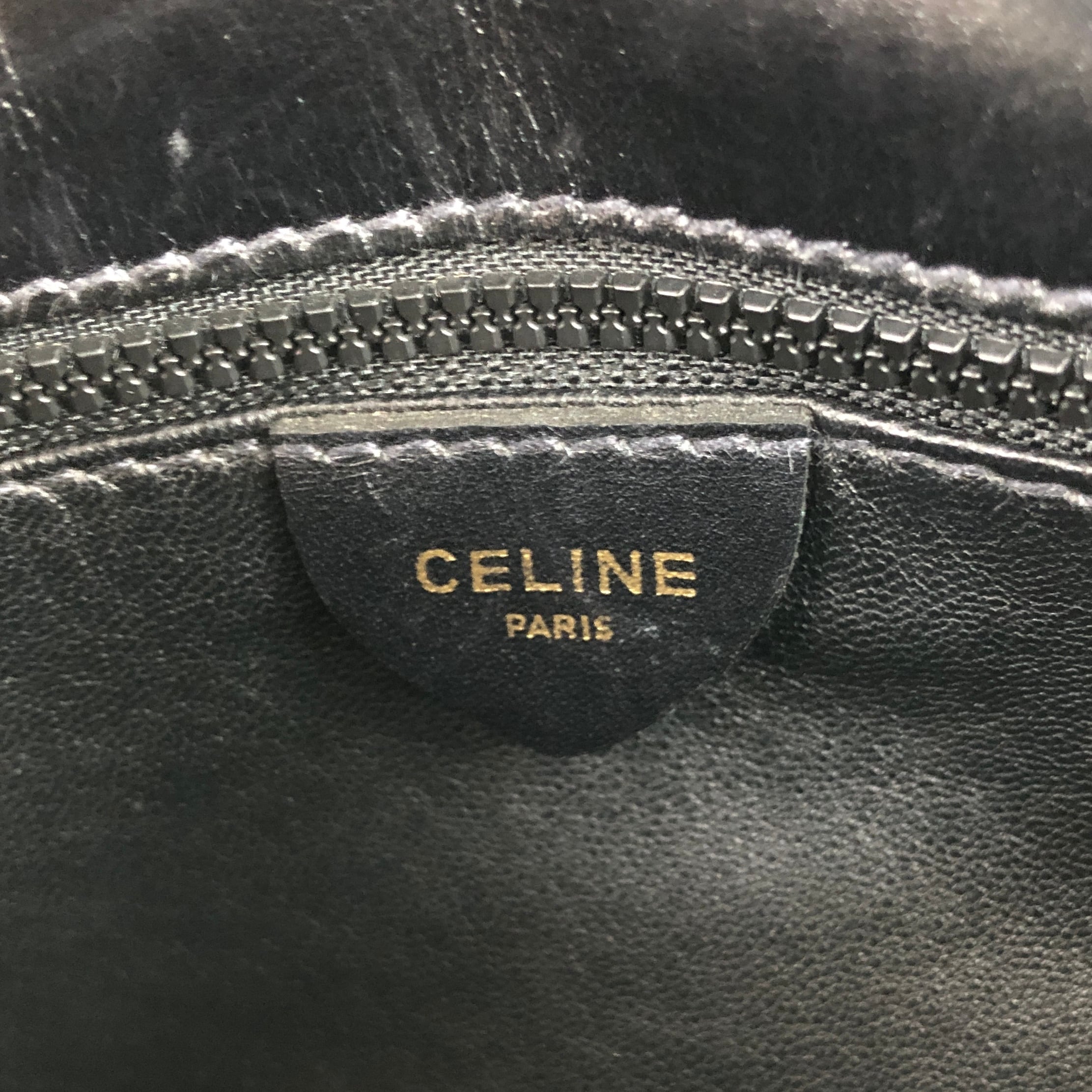 CELINE セリーヌ ショルダーバッグ ブラック トリオンフ ベロア