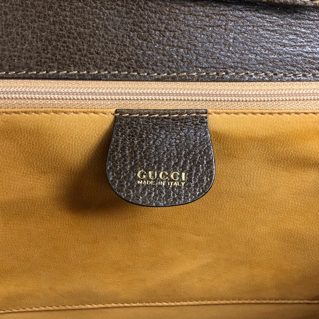 GUCCI グッチ ショルダーバッグ ブラウン レザー ターンロック vintage ヴィンテージ オールド 4k7hzd