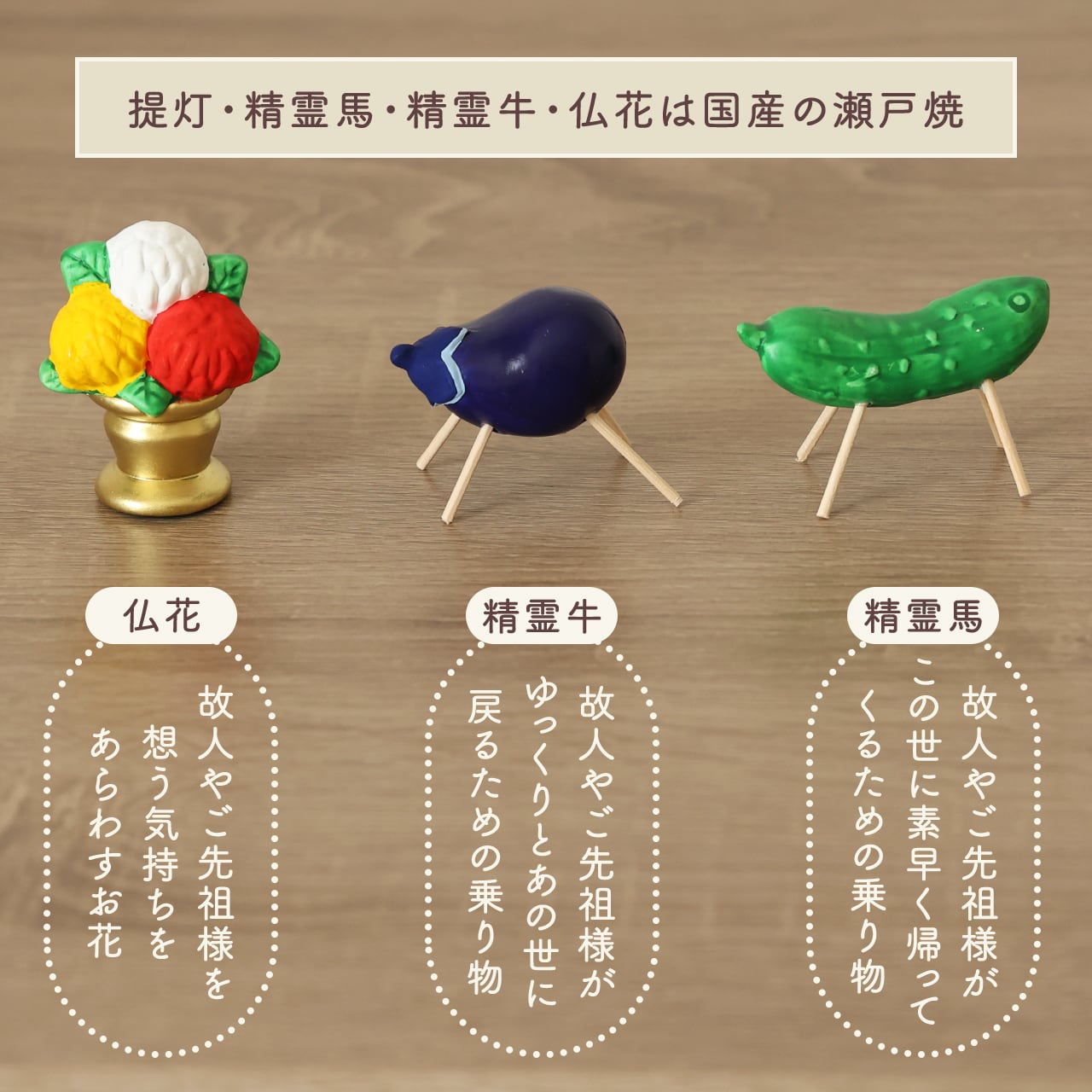 お盆提灯 精霊セット 瀬戸焼 | 福招きの社