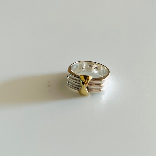 vintage Tiffany ヴィンテージティファニー90s combination ring 18k× silver925 13号