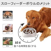 MateeyLife 犬 早食い防止 食器 大型犬 対応 ノンスリップ 迷路デザインボウル 消化促進 胃捻転・胃拡張 対策 アンチガルプ 食洗機対応 安全素材 PP製
