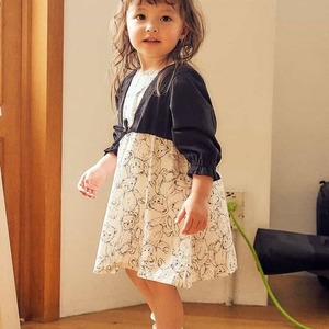 Bear Bolero-Layered Dress 【90-120cm】Black