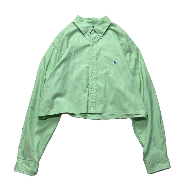 リメイク Ralph Lauren クロップドシャツ <lime>