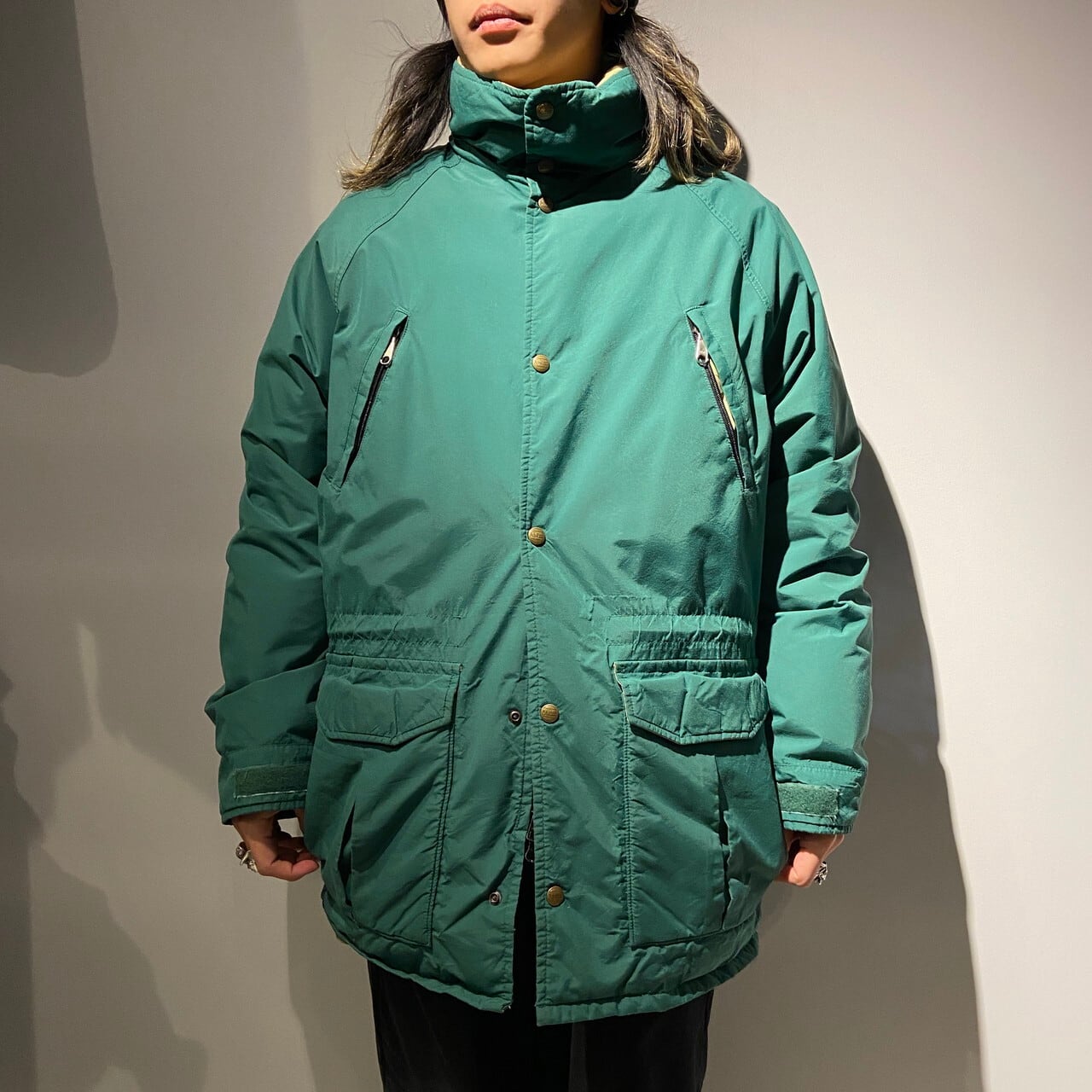 USA製 80年代 L.L.Bean MAINE WARDEN'S PARKA GORE-TEX ダウンジャケット メンズL相当 古着 80s  エルエルビーン 2トーンタグ フード欠品 ヴィンテージ ビンテージ グリーン【マウンテンパーカー】【アウトドアジャケット】【NEW23】 | cave 