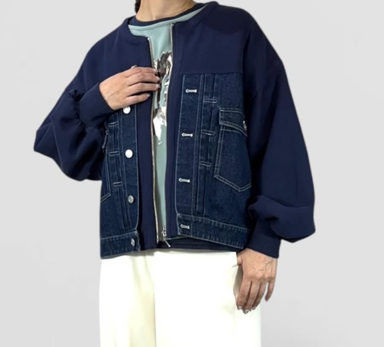 QTUME  デニムxダンボールジャケット  612-24015