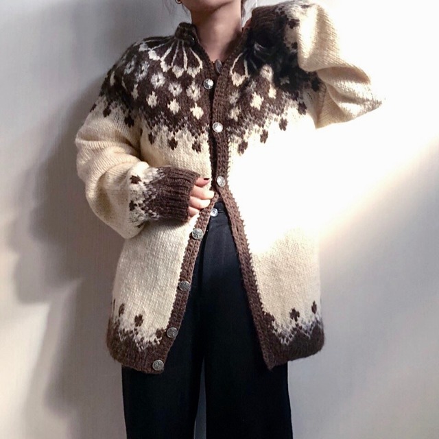 70s Icelandic  Knit Cardigan