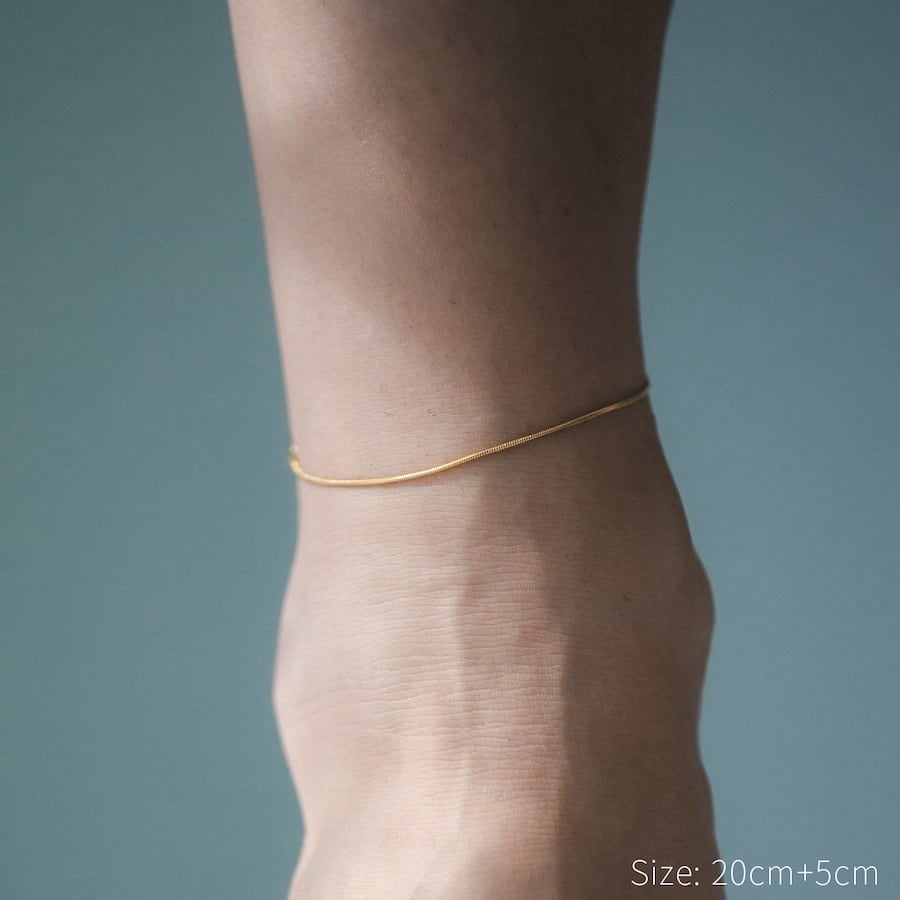 thin snake anklet (gold) #a5 | garcia