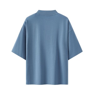 五分袖モックネックニュアンスカラーTシャツ　0733