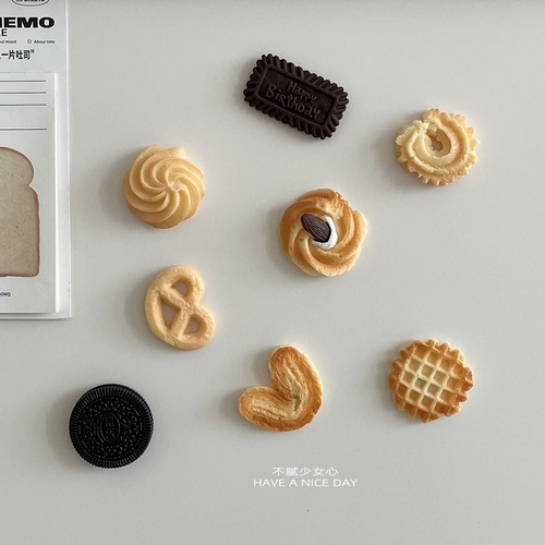 クッキー マグネット 8個セット お菓子 食品サンプル風 磁石 冷蔵庫 メモボード 写真固定 伝言メモ キッチン インテリア 韓国風 かわいい デコレーション ギフト 商品画像2