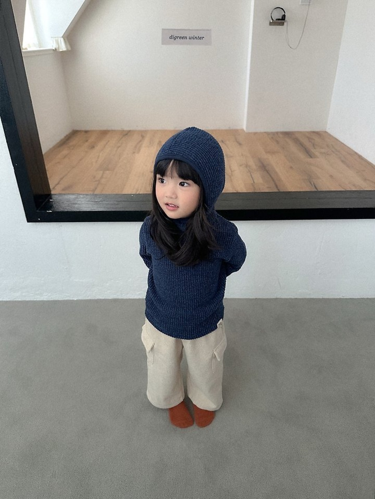 〖取寄〗韓国子供服 / 26winter / Digreen / ワッフルフーディー / キッズ / 冬服 *S~2XL*