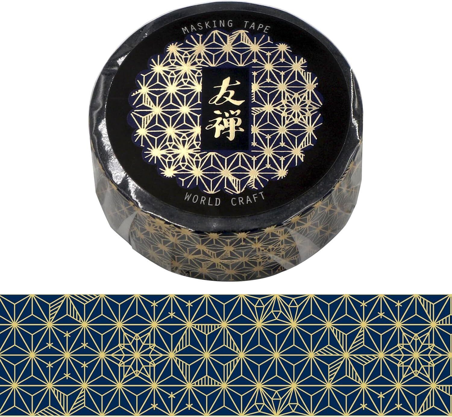 ワールドクラフト 箔押し 麻の葉 15mmマステ WC05