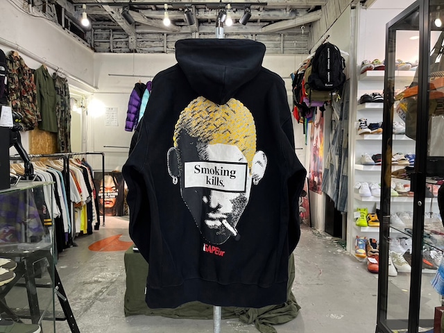 SAPEur × FR2 SMOKING KILLS HEAD HOODIE BLACK XXL 35511