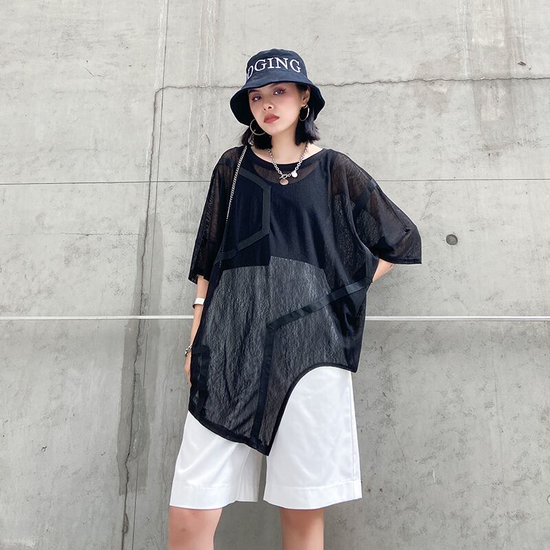 Tシャツ ルーズブラウス 大きめサイズ ラブタオタオダレンハウス70238453311