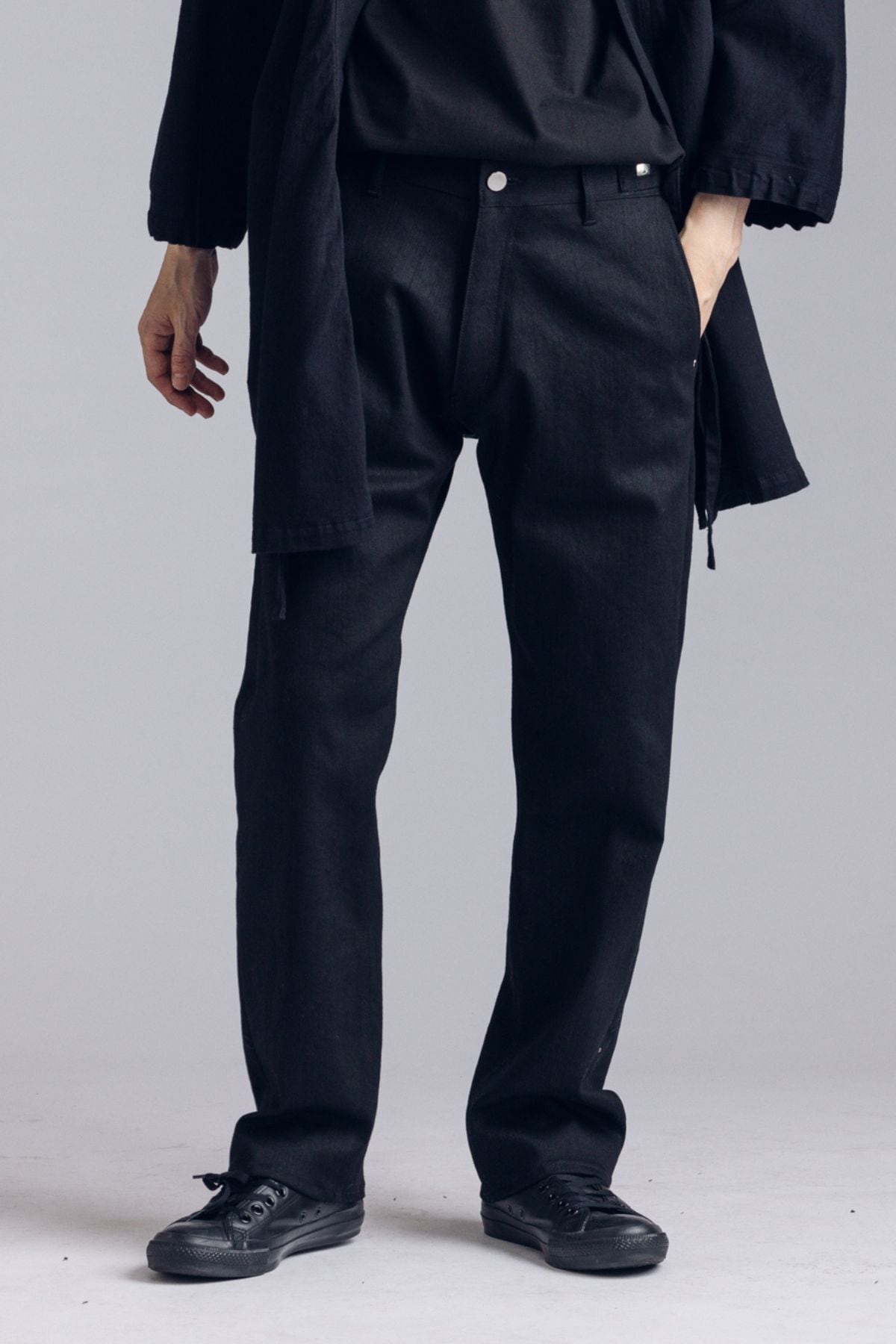 【サイズ調整可能】最後のジーンズ -Black-【岡山県産デニム】