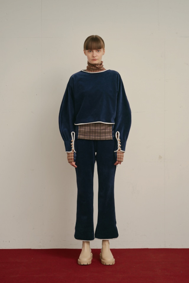 KNIT CORDUROY DOLMAN / NAVY