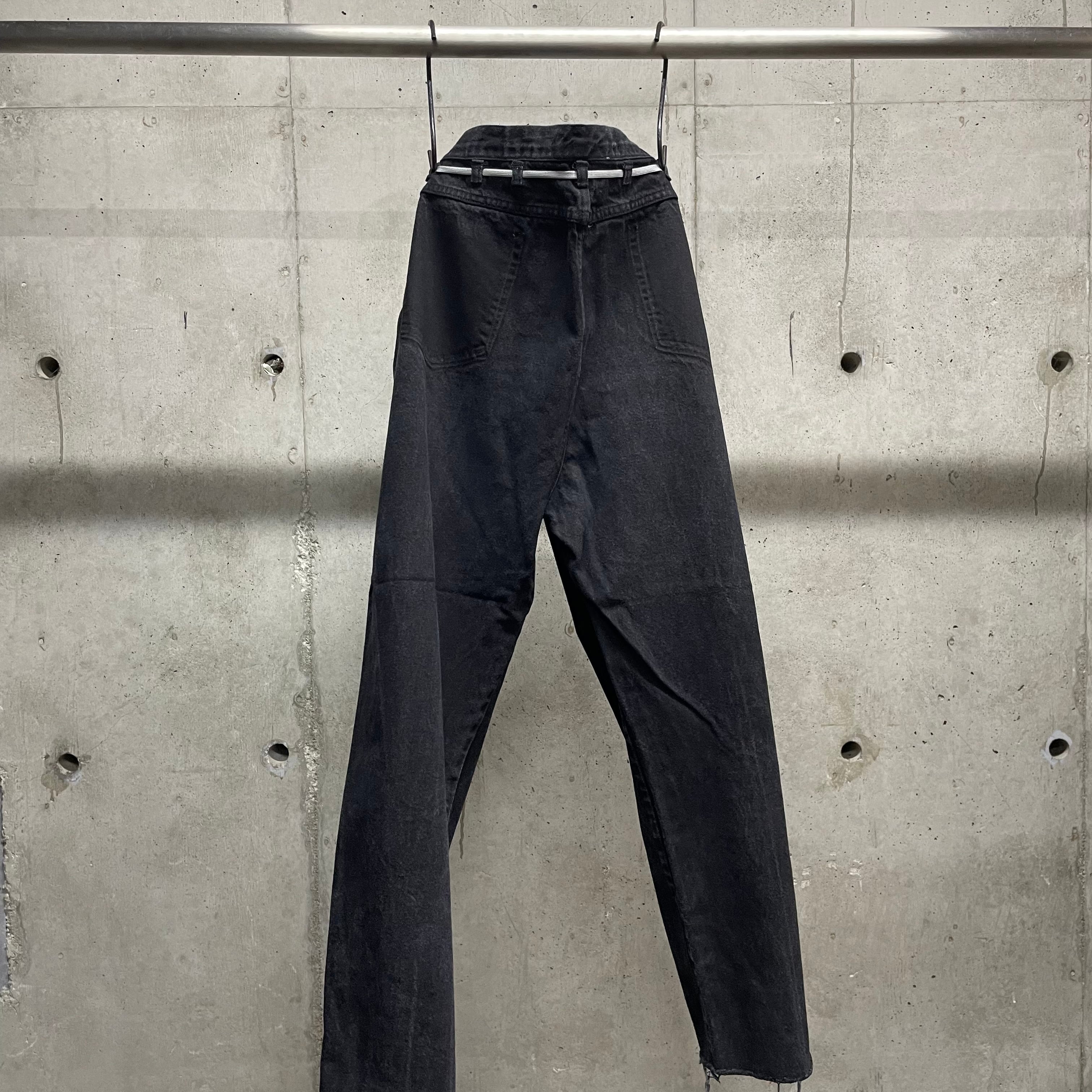 MAISON EUREKA】Ex.VINTAGE REWORK BIGGY PANTS_BLACK⑥ | marfa store