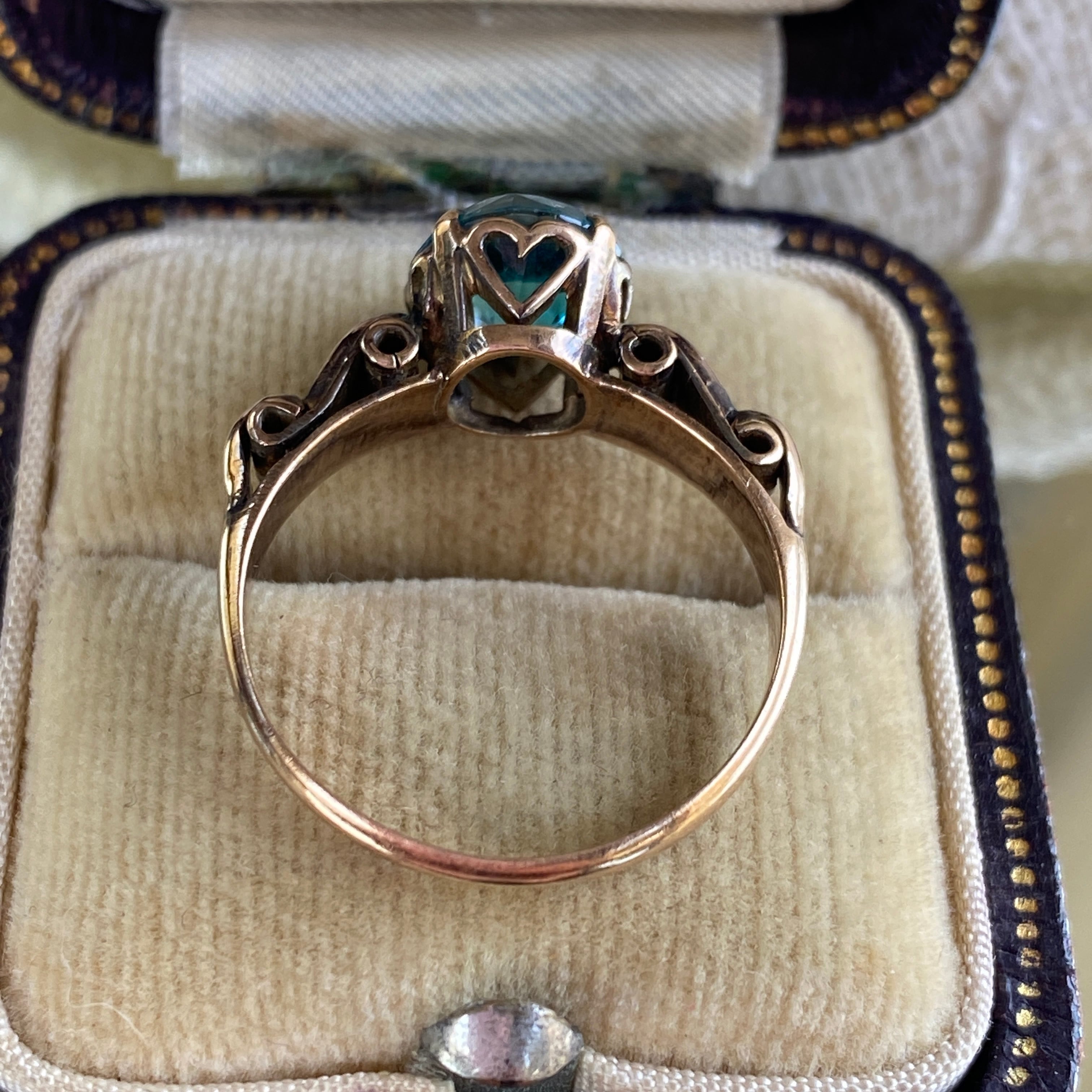 ヴィンテージ 欧州製9金にブルージルコンのリング | bonbidou22