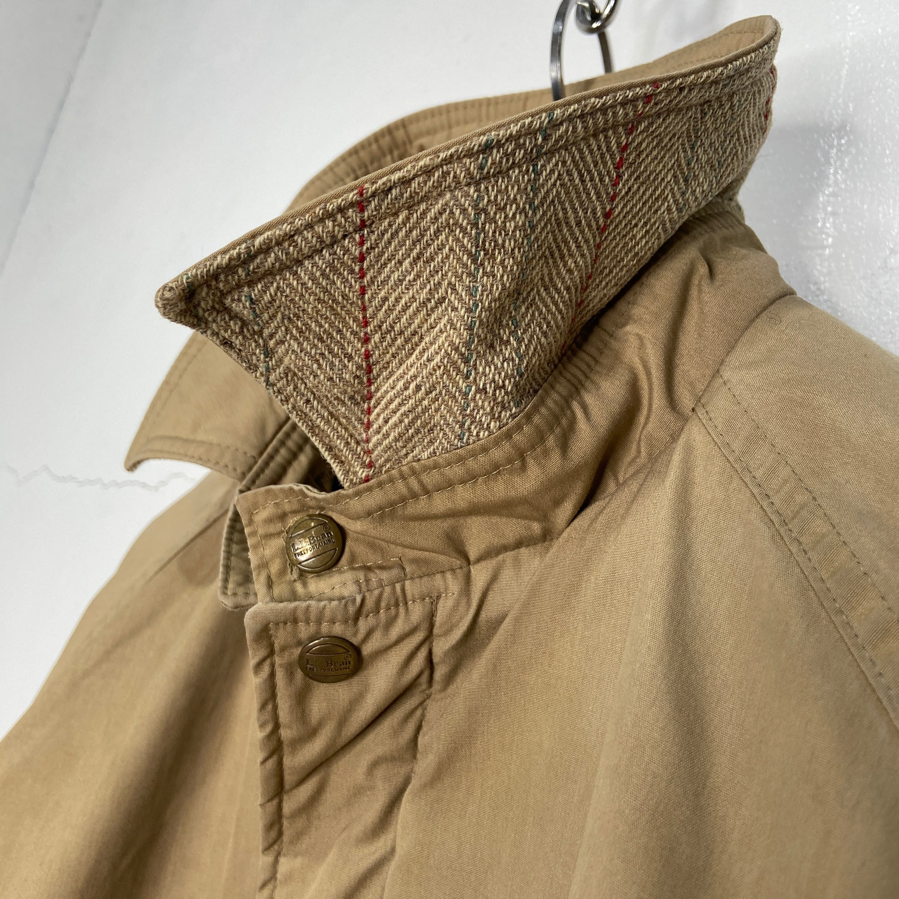 80s USA製 L.L.Bean ストームコート チンストラップ ベージュ M | 古着