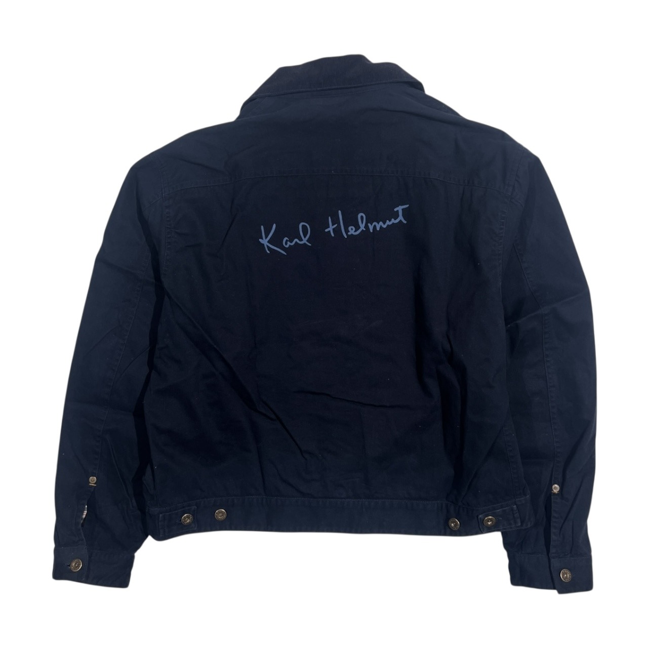 Karl Helmut カールヘルム コーデュロイ切替 裏チェック ライトジャケット L/ネイビー