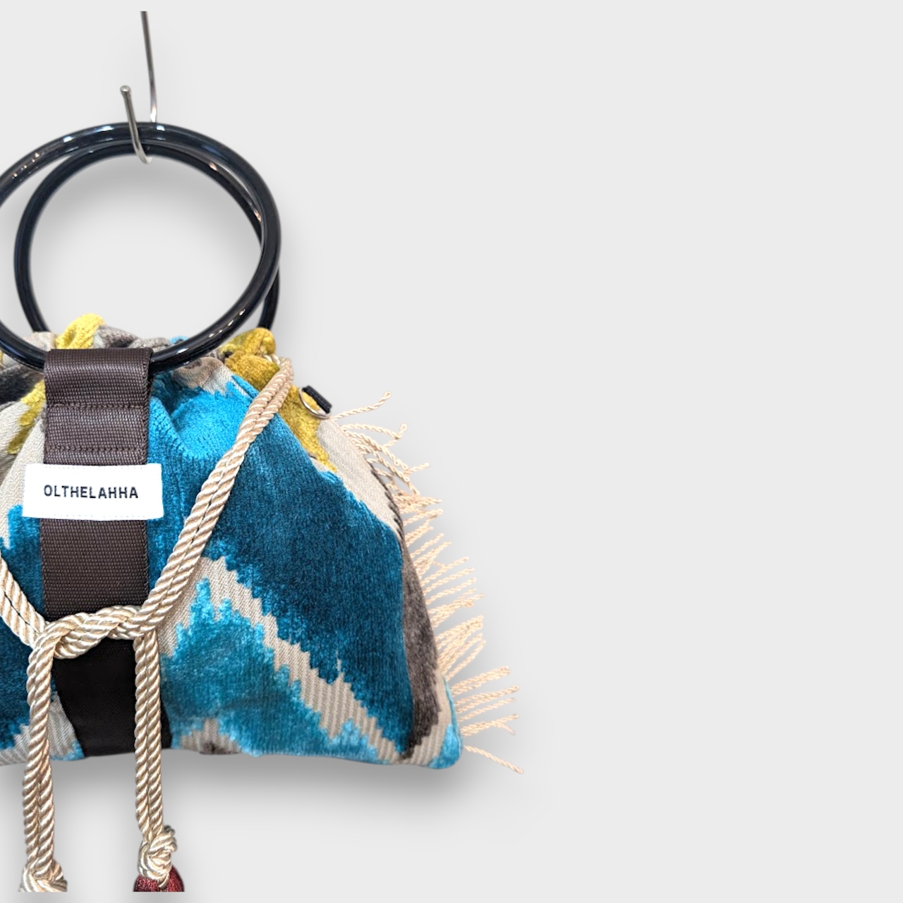 Velvet Art Ring Bag - Brown×lightBrown