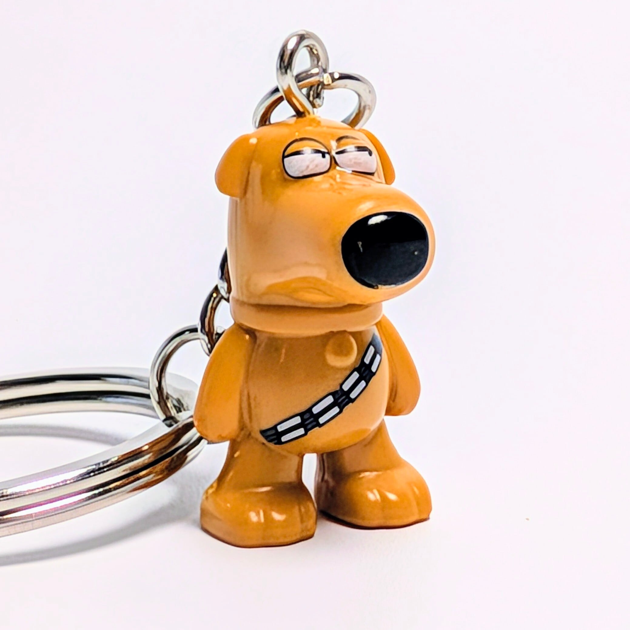★ブロックフィギュアキーホルダー★【 Family Guy（ファミリー・ガイ）×STARWARS ( スター・ウォーズ ) 】ブライアン・チューバッカ / ブライアン・グリフィン 〚アメリカン雑貨 アメトイ〛