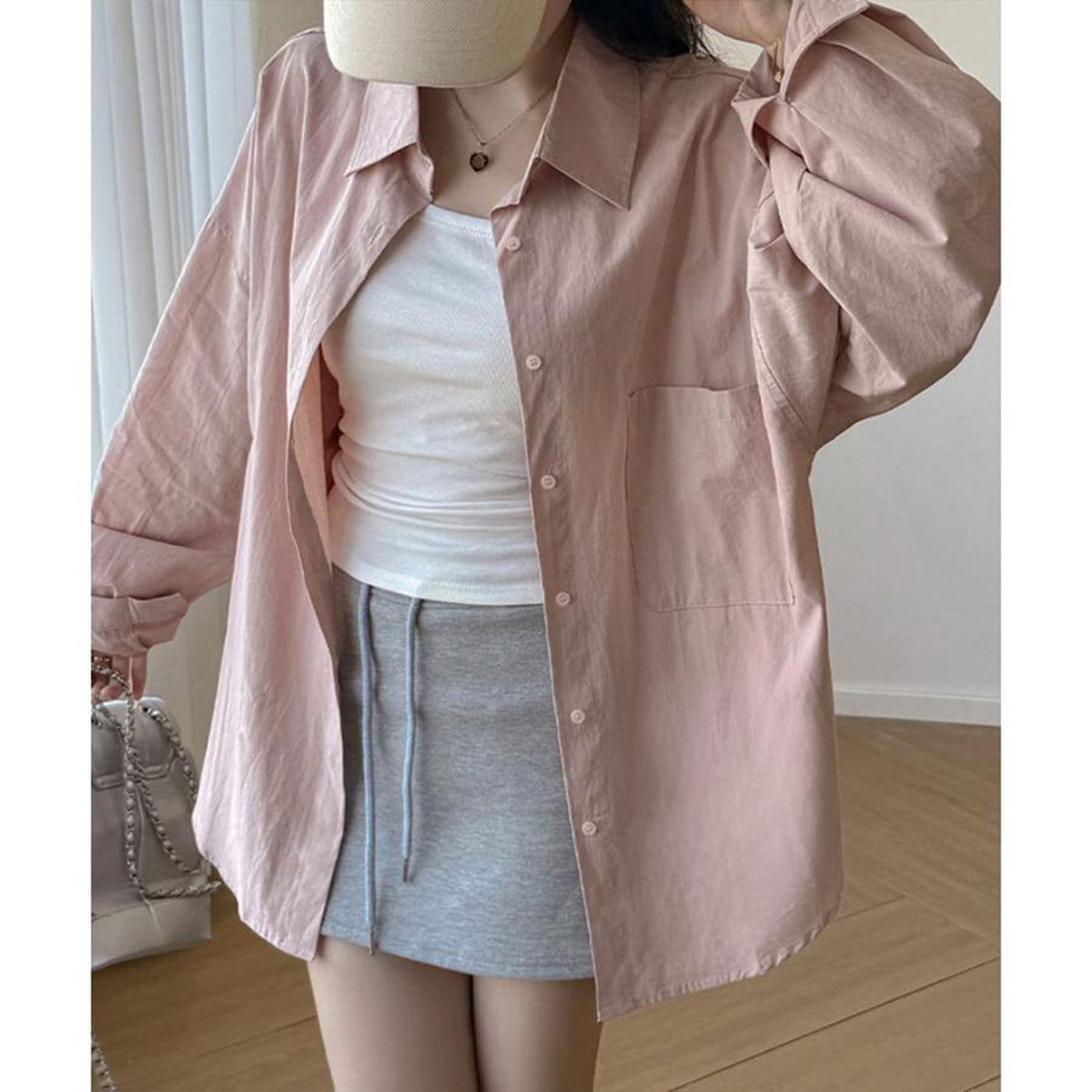 シャツ 長袖 オーバーサイズ レディース 春夏秋 韓国 シンプル 大人 きれいめ カジュアル 無地 トップス 羽織り 体型カバー ゆるシャツ ゆったり オフィスカジュアル 大人可愛い 大人女子