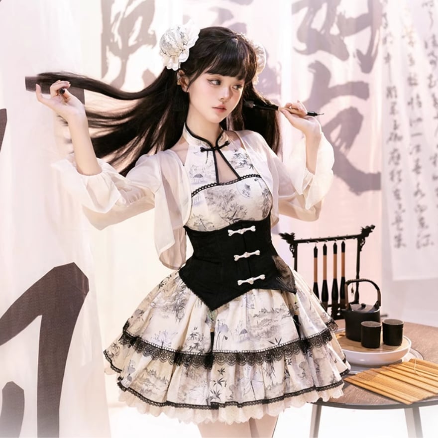 【ふるさと割】 ロリータファッション通販 SEASONZ 中華ロリータ 中華ドレス スカート