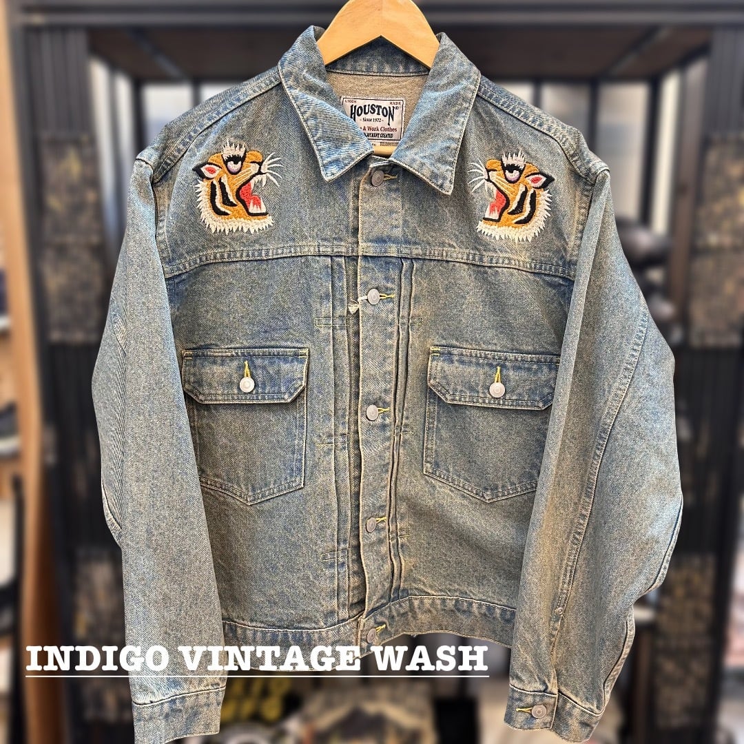 HOUSTON / ヒューストン 51566 DENIM EMBROIDERY TRACKER JACKET