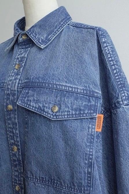 UNIVERSAL OVERALL×ANIECA デニムシャツ ライトブルーのみ【 ANIECA 】UNIVERSAL OVERALL×ANIECA デニムシャツ