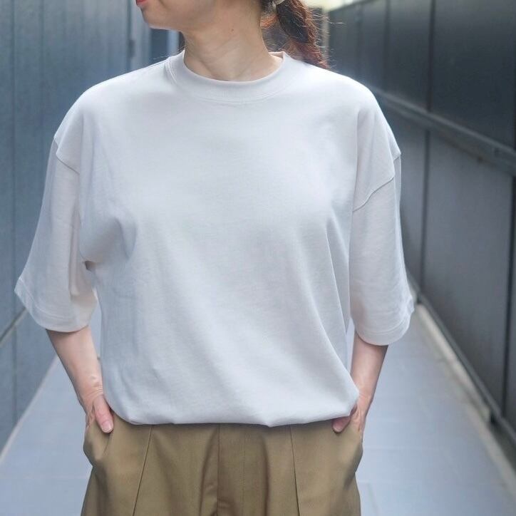 handvaerk(ハンドバーク)コットン クルーネック半袖Tシャツ