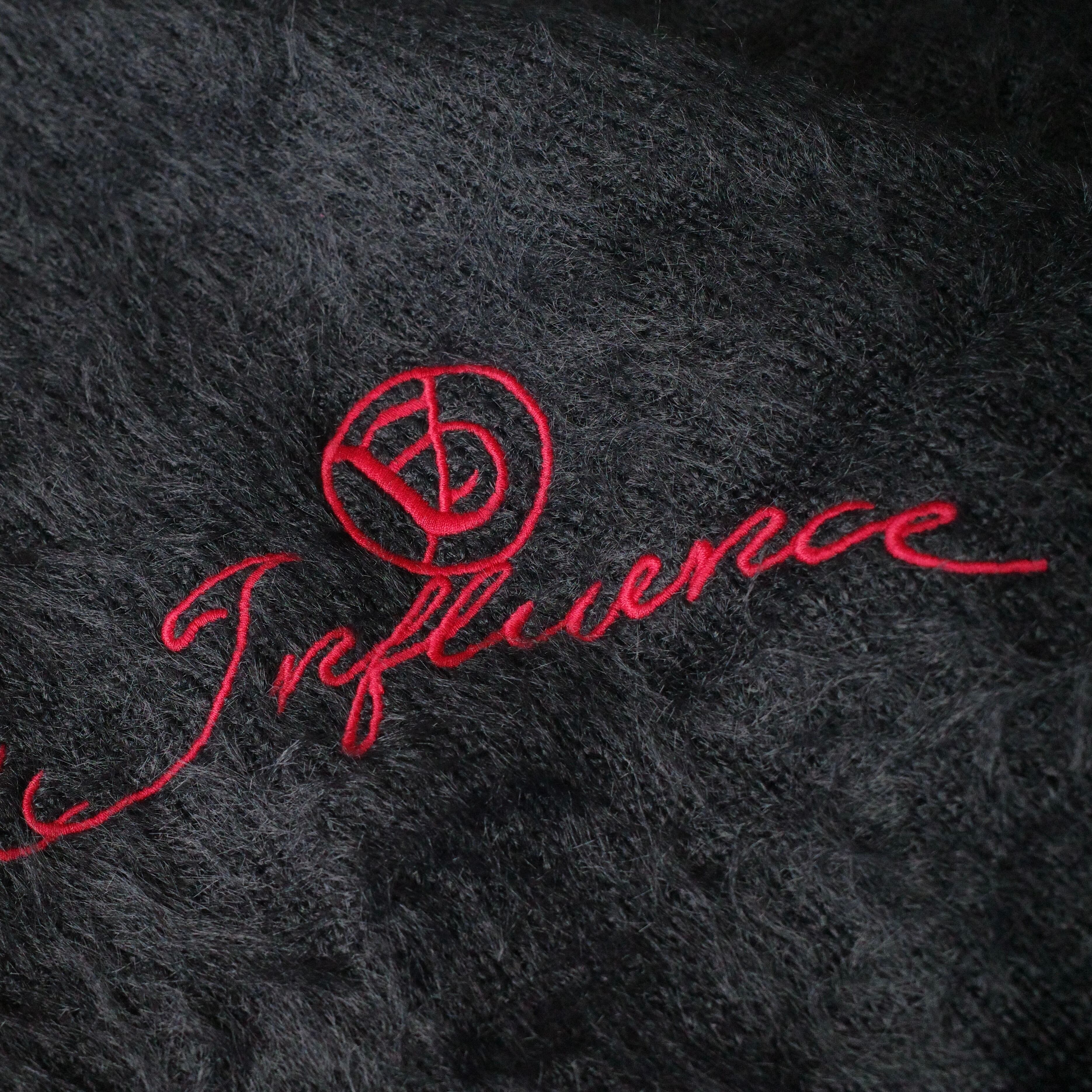 A Good Bad Influence】HEART CROSS ZIPPED MOHAIR SWEATER A Good Bad Influence】HEART CROSS ZIPPED MOHAIR SWEATER