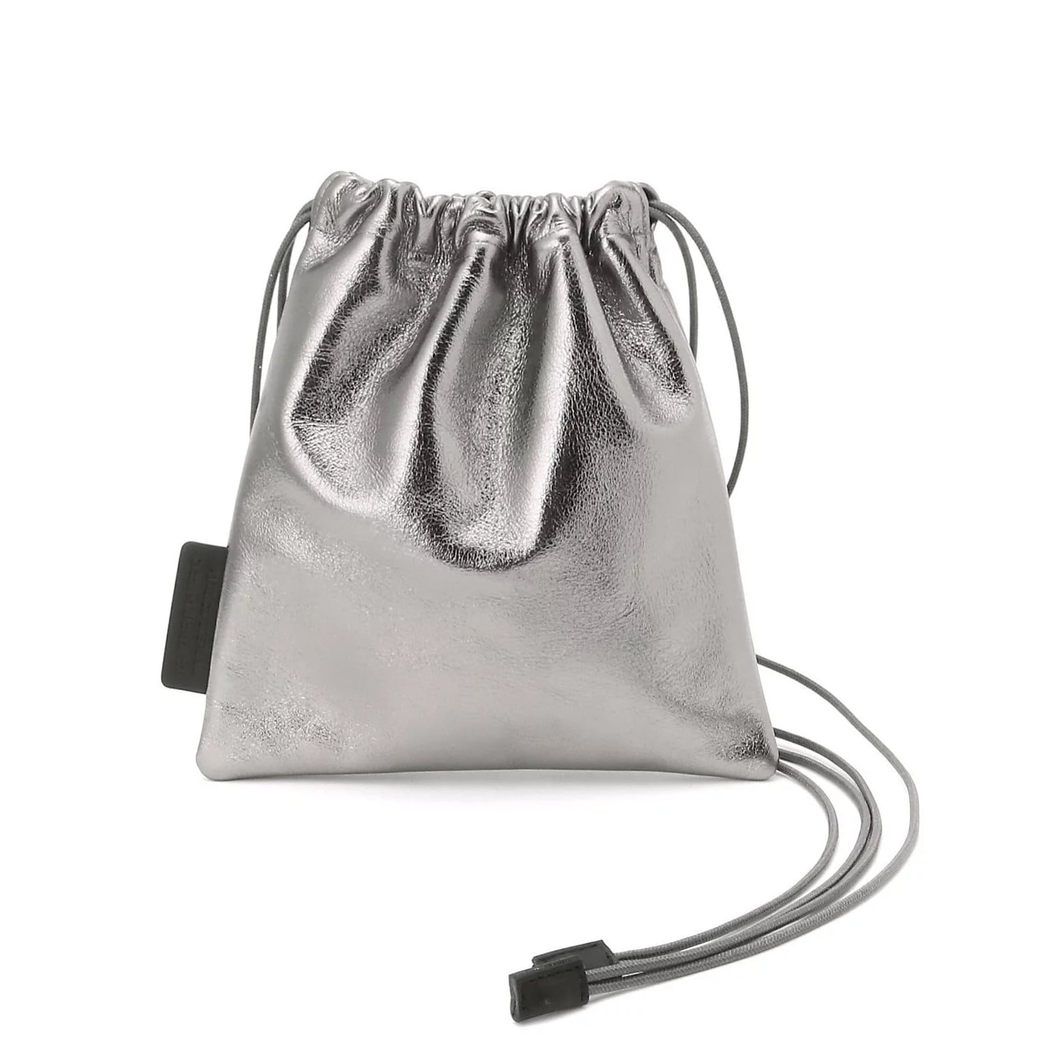 244ABG04 Leather drawstring bag 'square' 巾着バッグ ショルダー