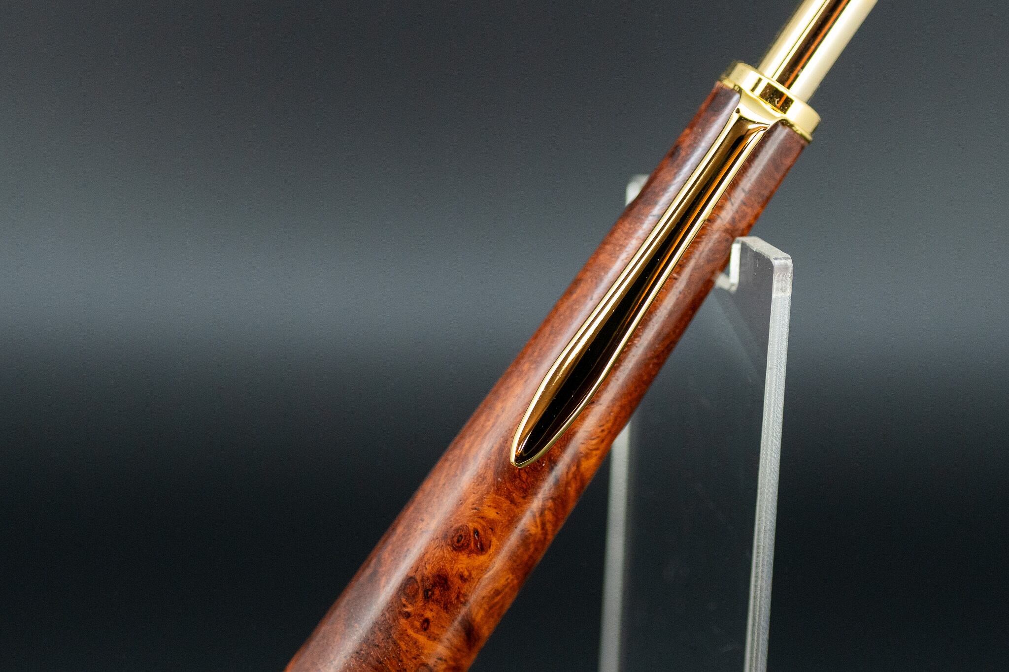 【朱色の銘木】 花梨瘤杢 gold MP